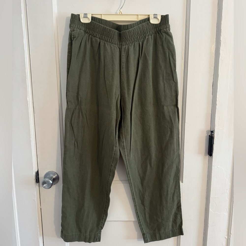 Dark Green Linen Old Navy Pants